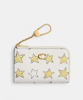 ＜COACH＞エッセンシャル　Ｌジップ　キー　ケース・スター　プリント